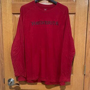 GEORGE Men's XL (46-48) MINNESOTA State Red Black Long Sleeve T-Shirt Shirt